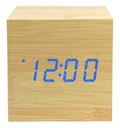 Reloj Despertador Escritorio Cubo Led Temperatura Y Fecha