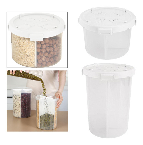 2 Recipientes De Almacenamiento De Alimentos Transparentes A