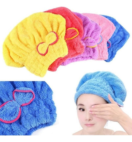 Toalla Para Pelo Turbante Microfibra Para Secar Cabello 2