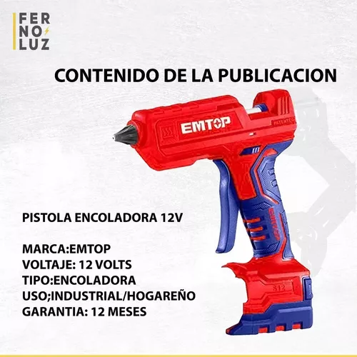 Pistola Silicona Inalambrica 12v Encoladora Bateria Cargador