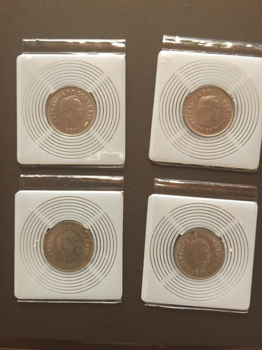 Lote De 4 Monedas De 20 Centavos Colombianos 1971