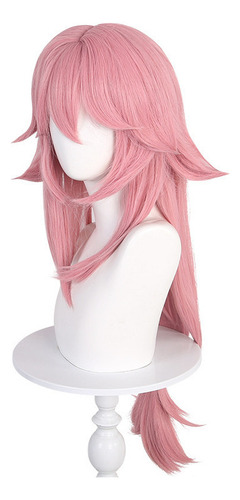 Peluca Genshin Impact De Yae Miko Para Cosplay, 80 Cm