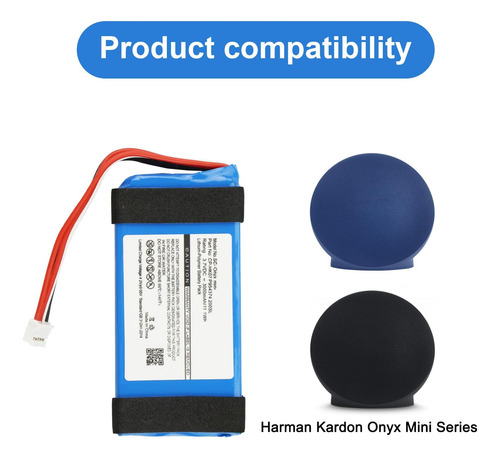 3000mah Cp-hk07 Reemplazo De Batería Para Harman Kardon Onyx