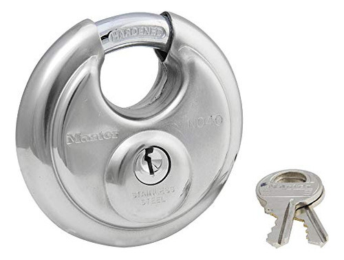 Master Lock 40d Stainless Steel Discus Padlock With Ke