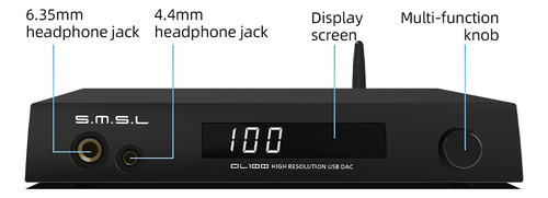 S.m.s.l Dl100 Audio Dac Amplificador 4xcs Chips Hi-res Ampl.