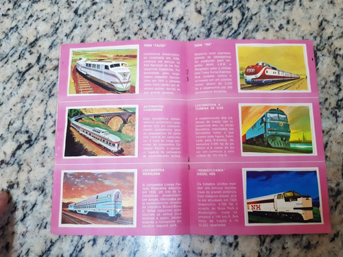 Álbum E Figurinhas Locomotivas. Antigo Raro. Década 60 (Usado)
