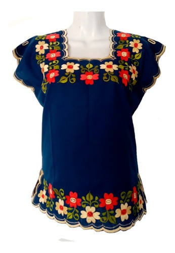 Blusas Huipil Bordado Yucateco. Tela Algodón.  Mayakim