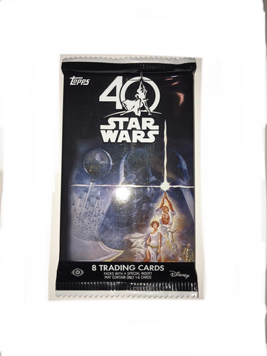  Star Wars 40 Aniversary Topps Hobby Pack Con 8 Tarjetas 