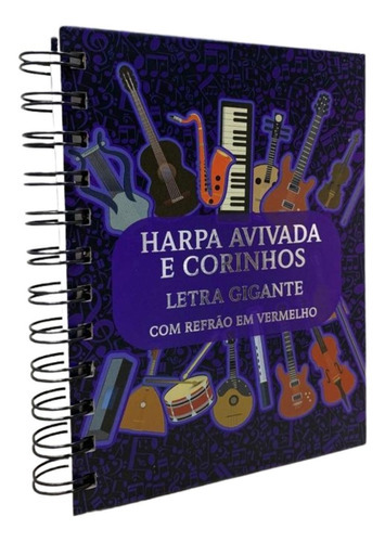 Harpa Letra Grande Gigante Capa Dura Com Arame Nota Musical, De Harpa Avivada. Editora Cpp, Capa Dura Em Português