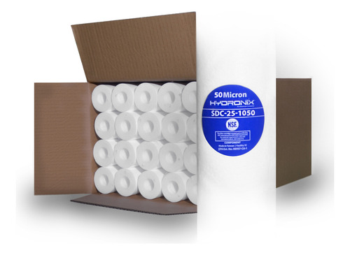 Pack 40 Cartuchos / Filtros Polipropileno 2.5 X 10 50 Micras Color Blanco