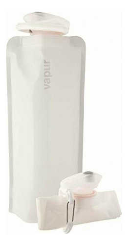 Vapur, Botella De Agua Plegable De 1 Litro, 32 Onzas, Color Blanco (whiteout)