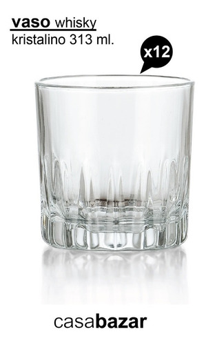 Imagen 2 de 6 de Vaso Whisky Vegas Vidrio Bar Nadir X 12 U. Casabazar
