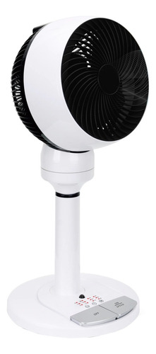 Ventilador Piso Aire Multidireccional Control C Pie & Remoto 28 Cm 60 Hz Blanco Negro Abs Plastico 3