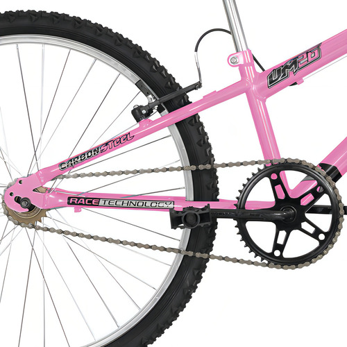 Bicicleta Aro 26 Feminina Resistente Rebaixada Sem Marcha Cor Rosa Bebê