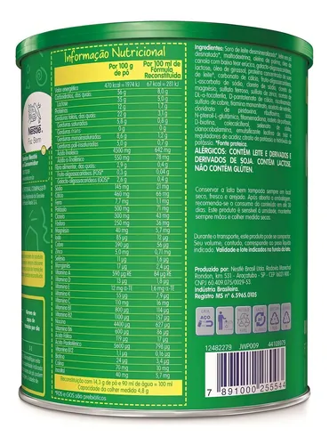 Leche de fórmula en polvo Nestlé Nestonutri Composto Lácteo en lata de 1 de 800g - 1  a 3 años