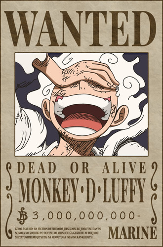 One Piece 1 Poster Wanted 2023 Se Busca Mugiwaras