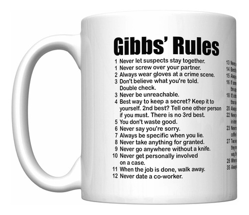Ncis 2020 Gibbs' Rules Taza De Café (edición Más Reciente)