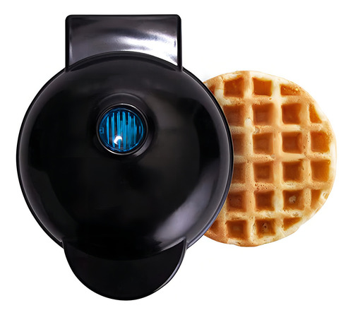 Máquina Para Hacer Gofres Redonda Con Forma De Máquina De De Color Negro