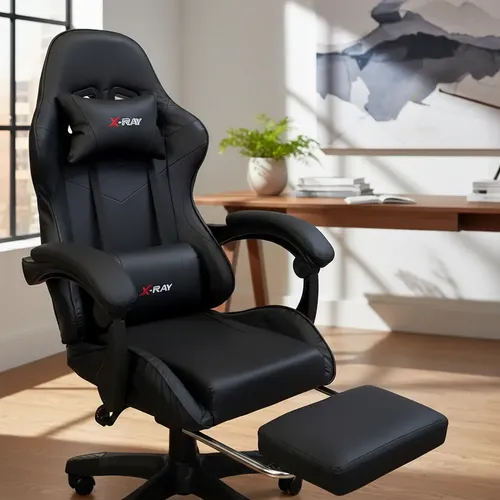 Cadeira Gamer Reclinável X-Ray Fit Preta Ergonômica com Apoio par...
