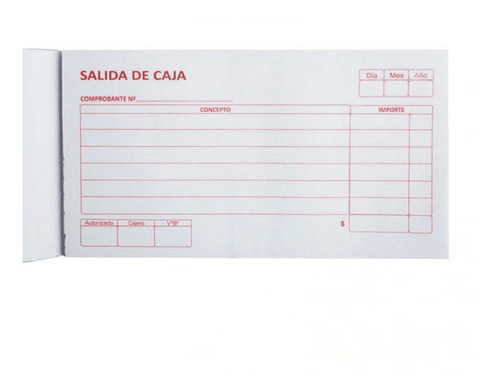 Formulario Salida De Caja En $ (pesos)