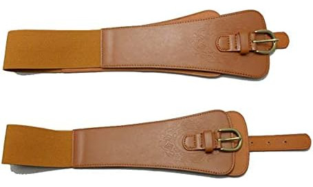 Awocan Mujer Cuero Pu Elástico Elástico Corsé Cinch Belt Pri