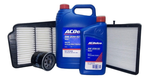 Kit Cambio Aceite Acdelco 20w50 Chv Optra 1.8 + 3 Filtros