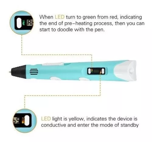 Lápiz 3D con Pantalla LCD y Filamento