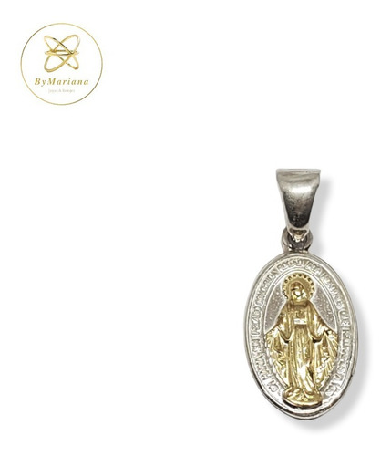 Dije Plata Y Oro Medalla Milagrosa Chica