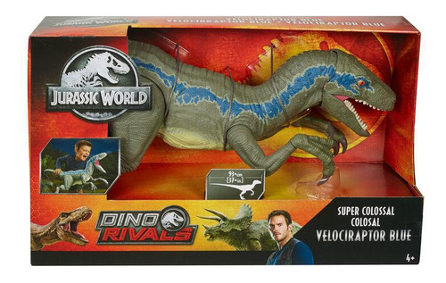 Jurassic World Super Colossal Velociraptor Blue Gigante