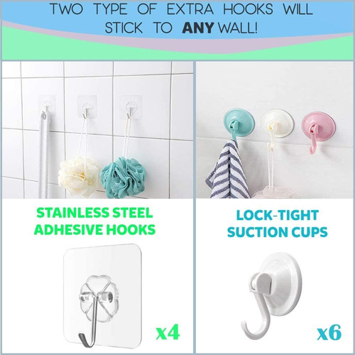 Imagen 5 de 8 de Comfylife 2 X Organizador De Juguetes De Ba?o De Malla + 6 G