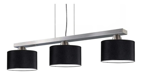 Lampara Colgante 3 Luces Acero Apto Led Moderno Envio 