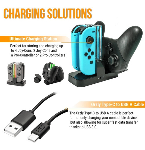 Imagen 7 de 9 de Kit Orzly Para Nintendo Switch Estuche Accesorios