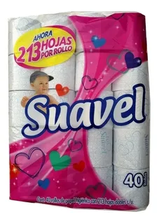 Rollo Suavel 40 Pzs 213 Hojas Papel Higiénico
