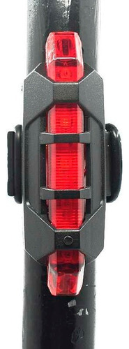 Luz Led Trasera Recargable Usb Para Bicicleta Rojo D1150