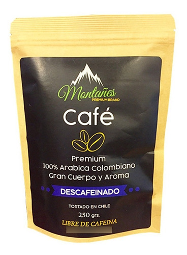 Café Descafeinado Grano Montañes 1 Kilo Despacho Gratis