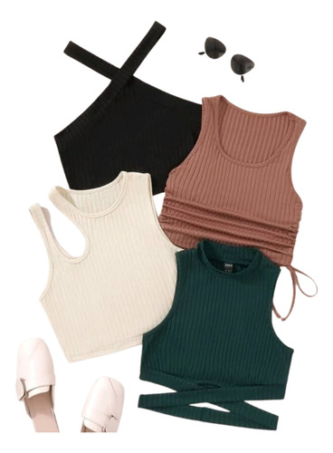 Camisas Crop Top Dama 7$