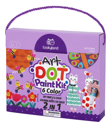 Kit De Pinturas Marcadores De Punto Tooky Toy 2 En 1 Lavable