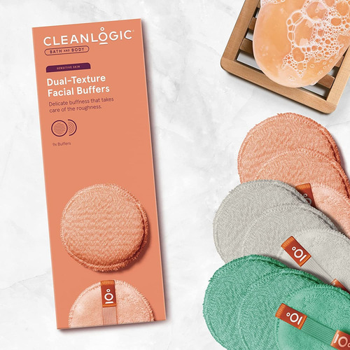Cleanlogic Almohadillas Faciales Exfoliantes De Doble Textur