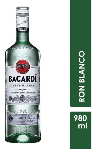 Ron Bacardí carta blanca 980mL