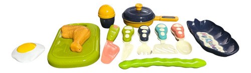 Juguete Set Canasta Juego Cocina 14 Piezas 20cm