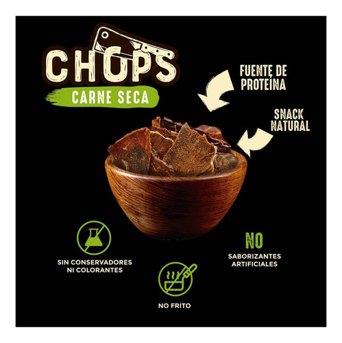 Carne Seca Switch Chops Sabor Chile Y Limon Con 23 G