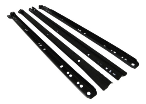 Set Corredera Metalica Z 50cm Espesor 0,9 Mm Eurohard Color Negro