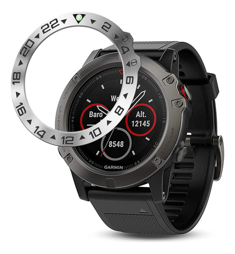 Anillo Bisel Acero Inoxidable Baihui Con Garmin Fenix ??5x Y