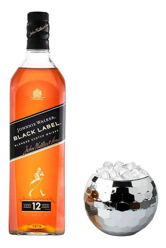 Whisky Johnnie Walker Black Label 750ml + Hielera Discoball 