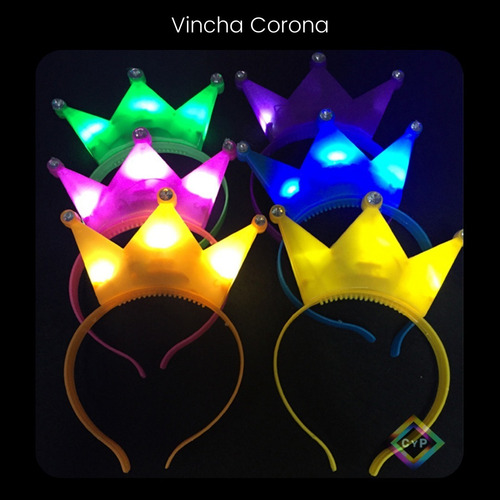 Imagen 6 de 10 de Combo Vinchas Surtidas X 20 Unidades Led Luminosas Vincha