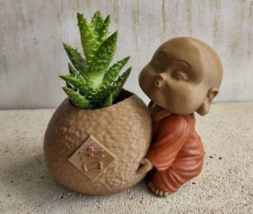 Maceta Para Captus O Suculentas En Forma De Baby Buda