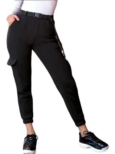 Jogging Babucha Pantal n Cargo De Frisa Mujer Shedyl 3182