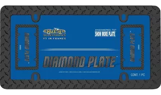 Cruiser Accessories 30850 Diamond Plate Marco Para Matrícula