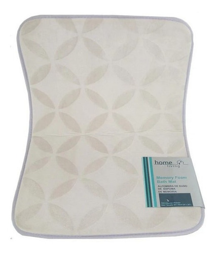 Alfombra Microfibra 50 X 77 Cm Circulos Grises