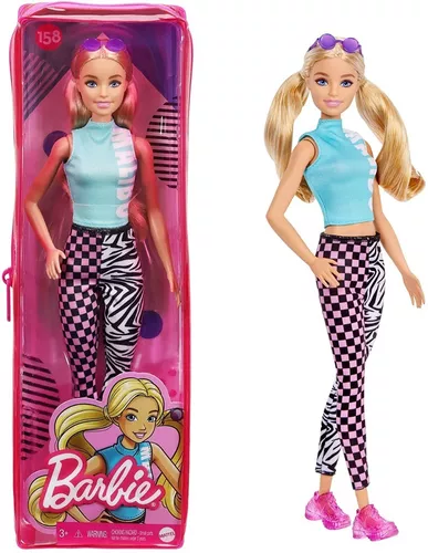 Boneca - Barbie - Cadeirante - Roupa Xadrez - Mattel